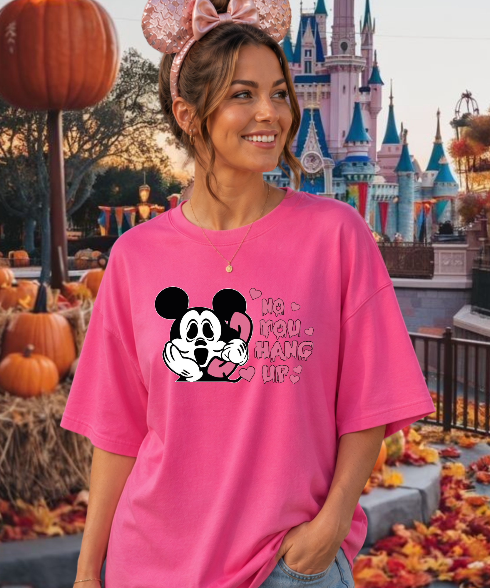 No You Hang Up Halloween - Tshirt - White/Navy/Hot Pink/Purple/Black