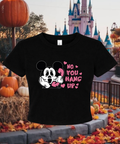 No You Hang Up Cropped Tee - White/Black