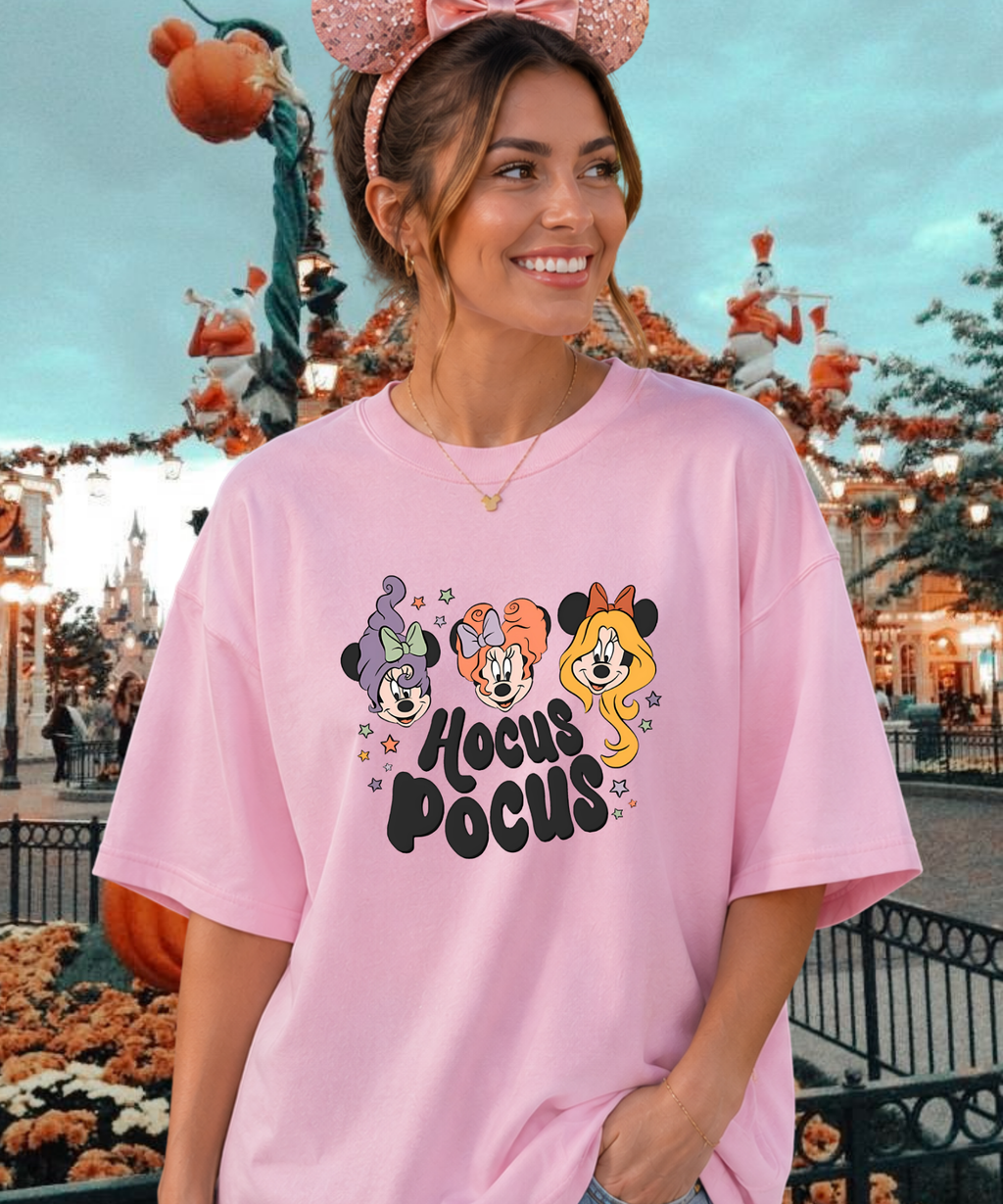 Hocus Pocus Minnie - Tshirt - White/Pink
