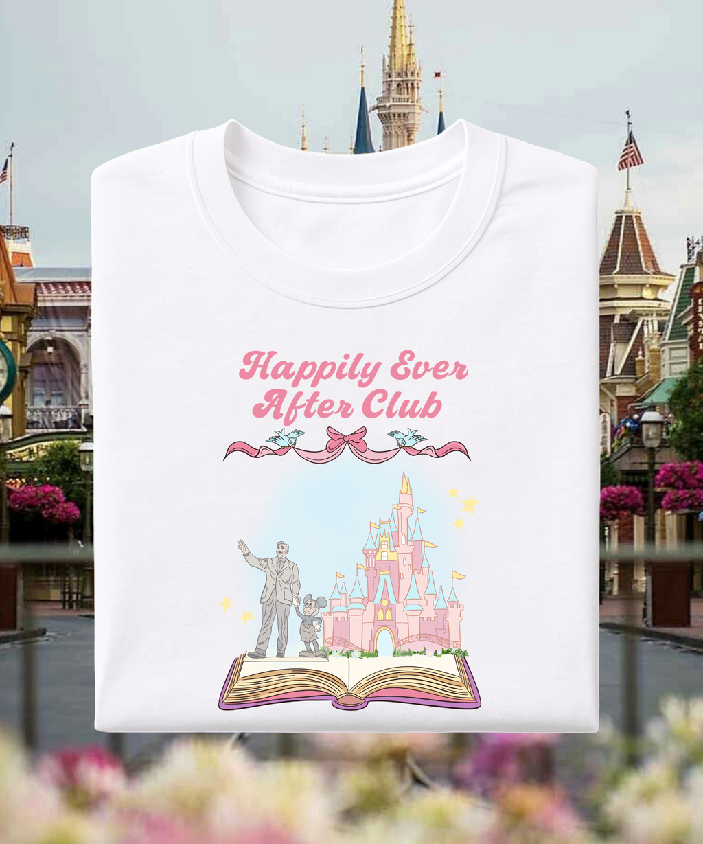 Happily Ever After Club Book - Tshirt/Sweatshirt - White/Navy