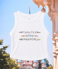 Life Of A Park Girl - Cropped Tee/Cropped Vest - White