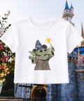 Grogu Wizard - Cropped Tee/Cropped Vest - White