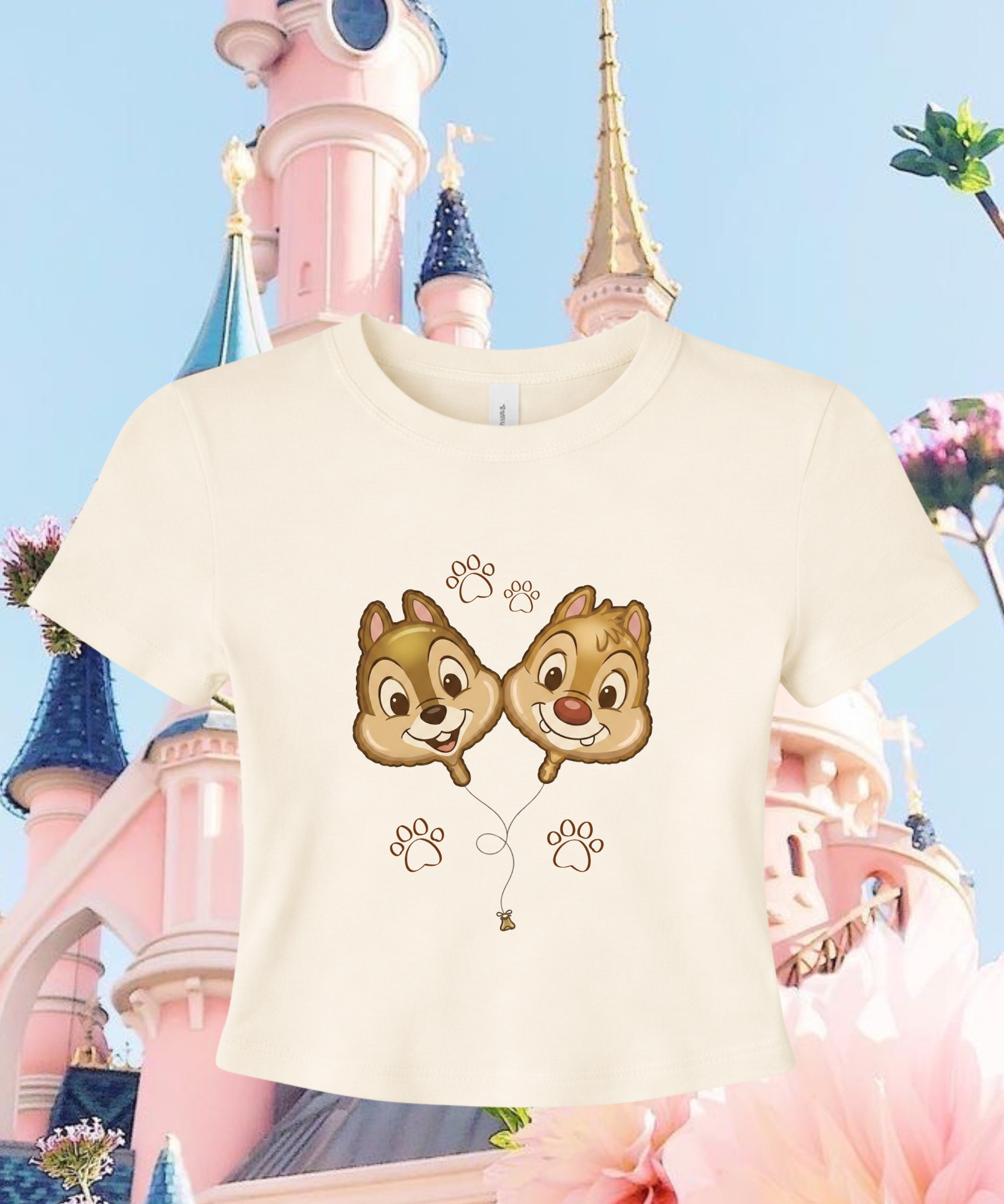 Chip & Dale Exclusive - Cropped Tee/Cropped Vest - Sand