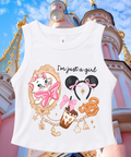 I’m Just A Girl Marie - Cropped Tee/Cropped Vest - White