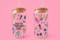 Just An Ordinary Girl Glass Tumbler With Glass Straw