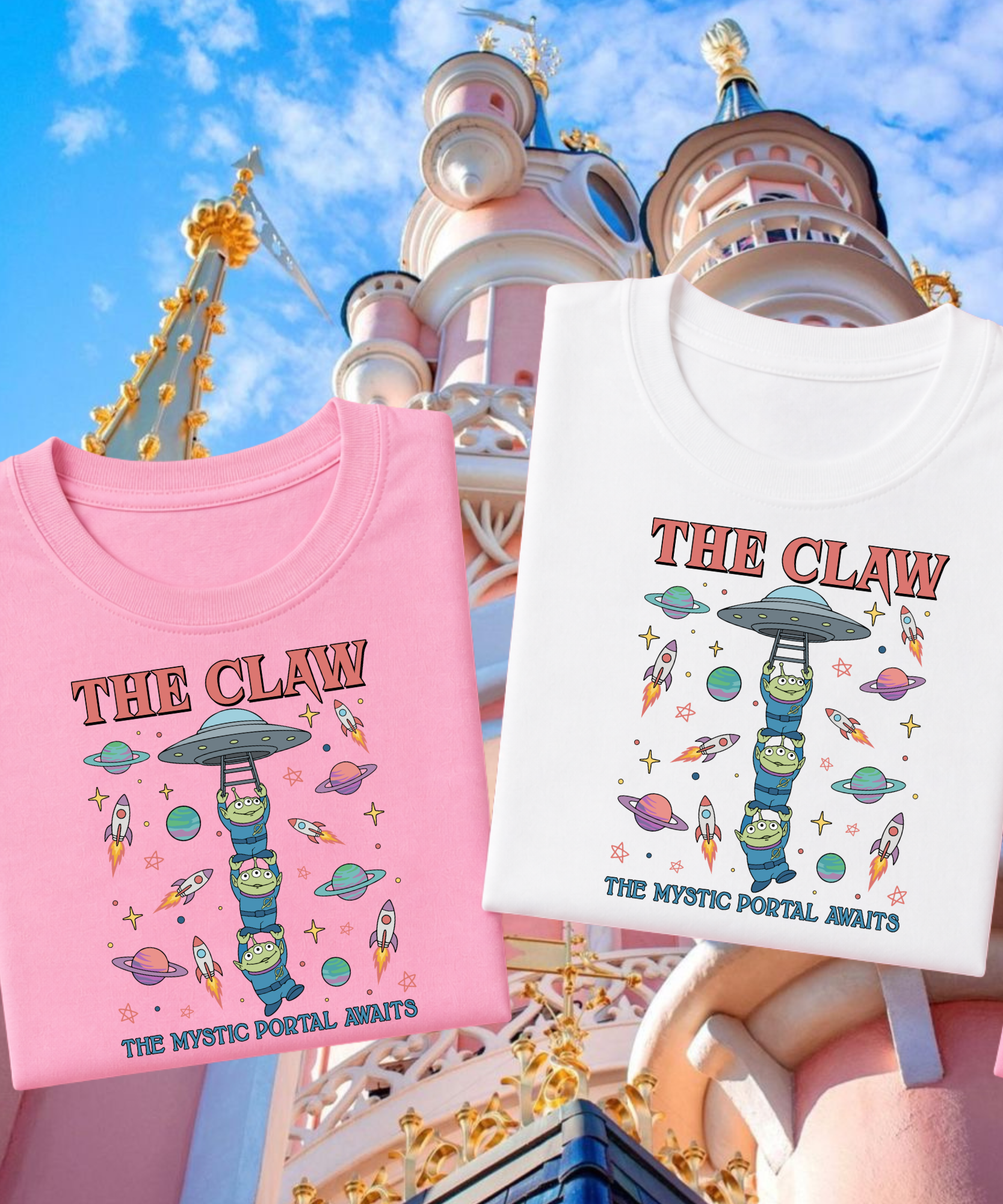 The Claw Mystic Portal - Tshirt - White/Pink/Navy