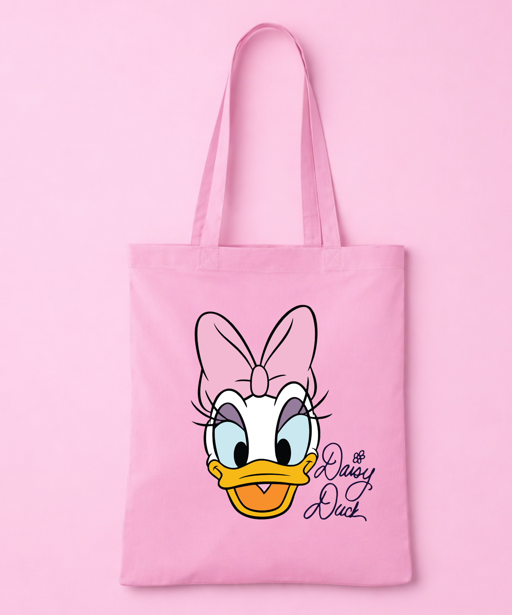 Daisy Tote Bag - White/Pink