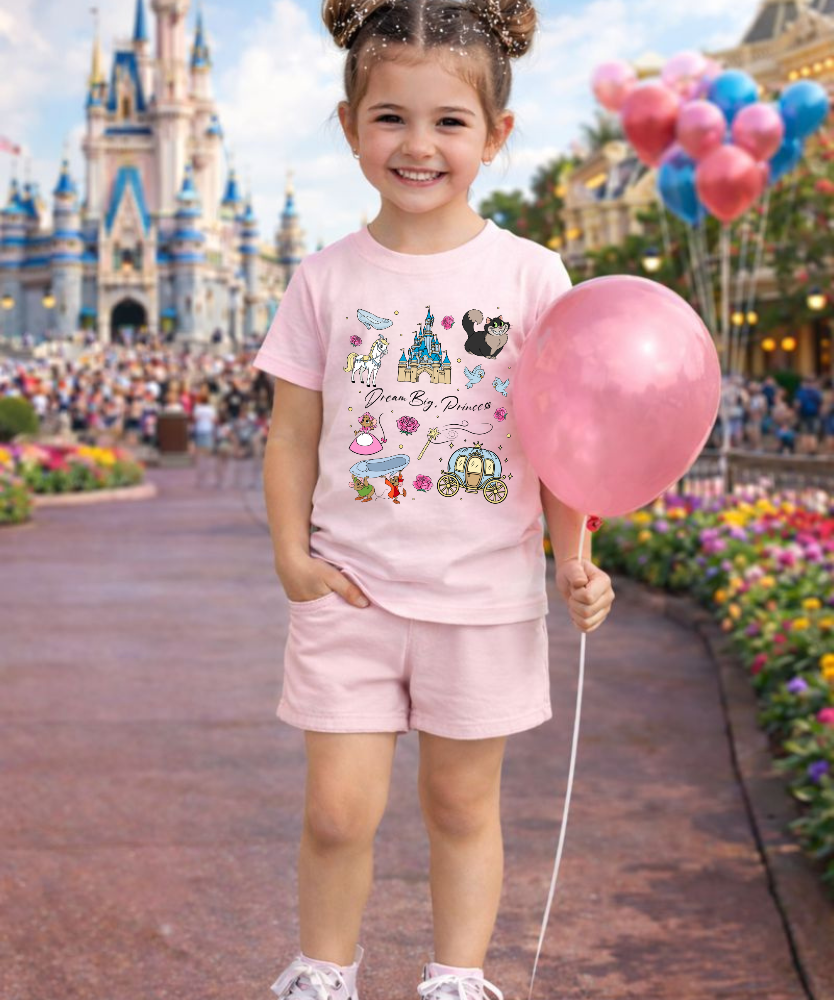 Dream Big Princess Shorts & Tshirt