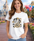 Black & Gold Walt & Mouse - Tshirt - White