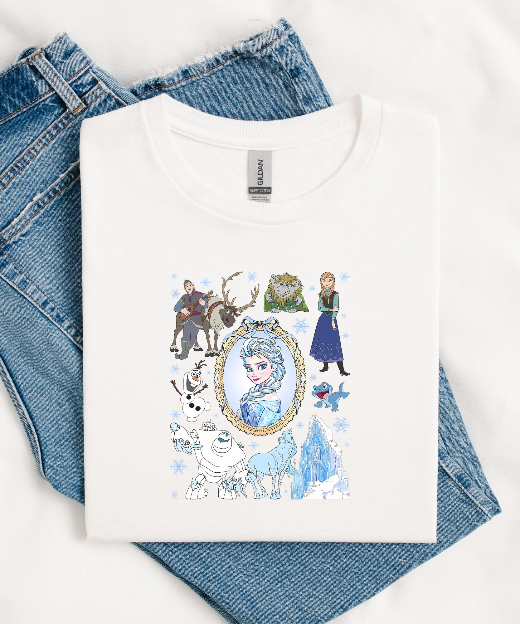 Elsa Frozen Coquette- Tshirt - White