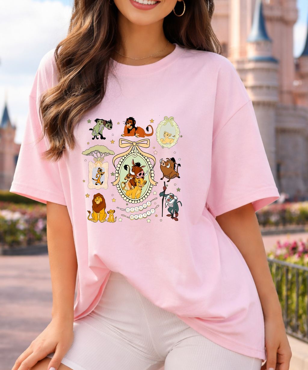 Hakuna Matata Coquette - Tshirt - White/Pink