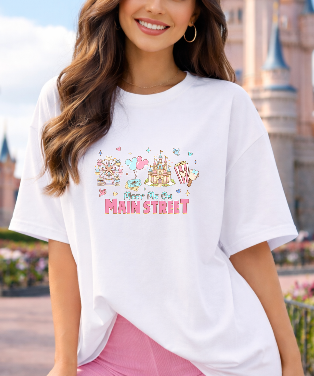 Main Street - Double Sided Tshirt - White