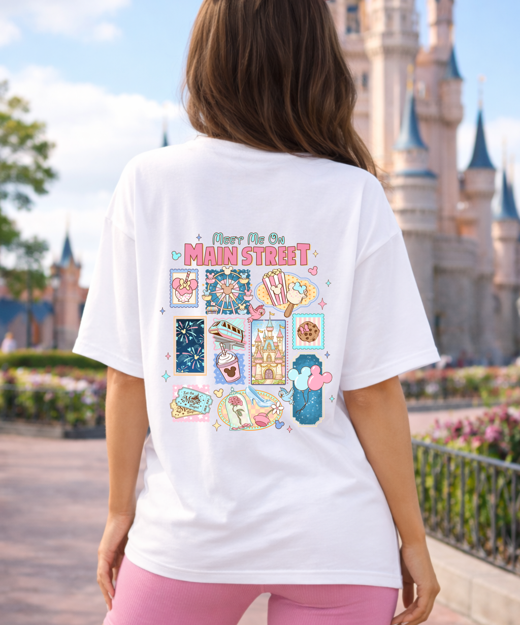 Main Street - Double Sided Tshirt - White