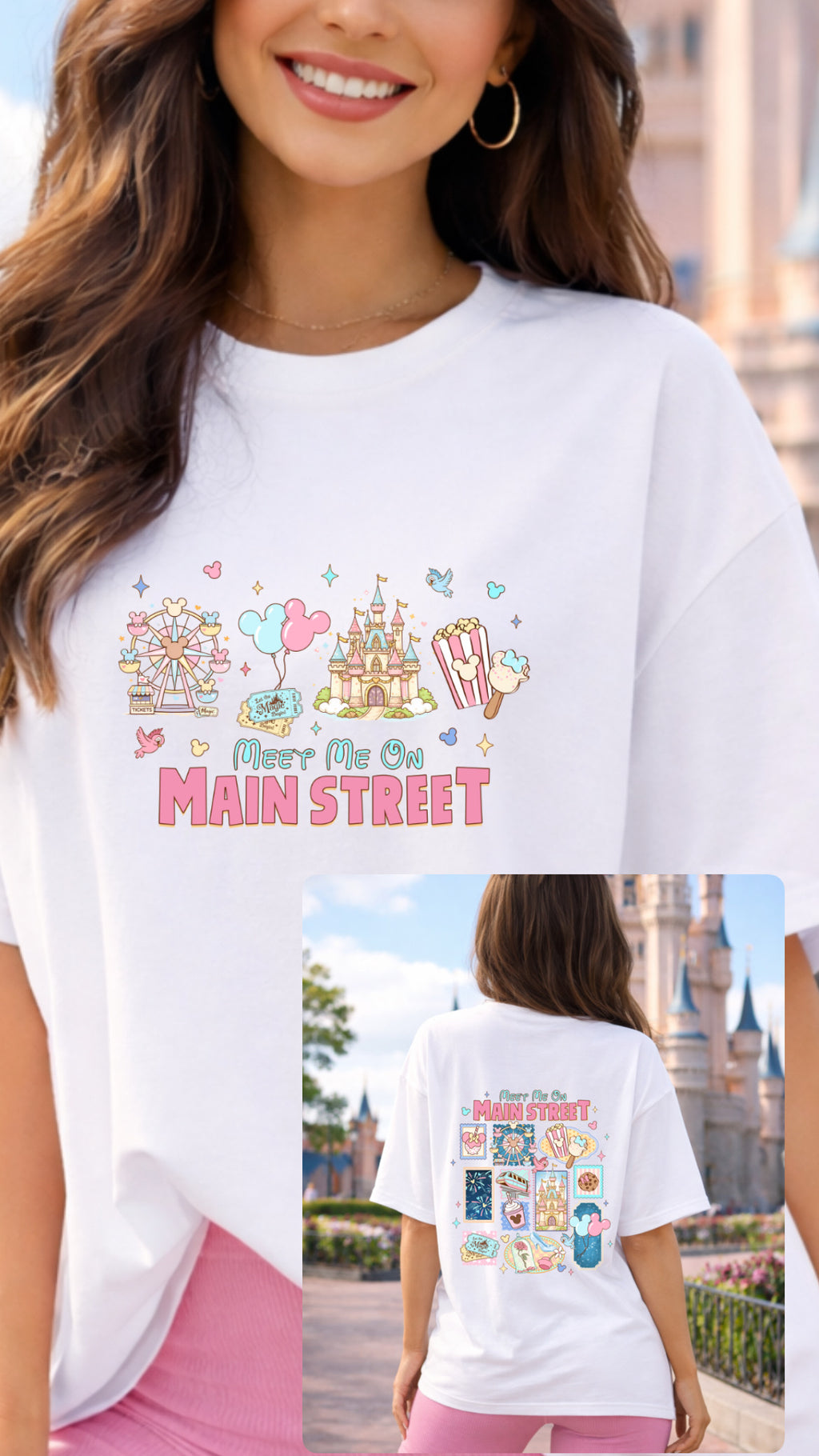 Main Street - Double Sided Tshirt - White