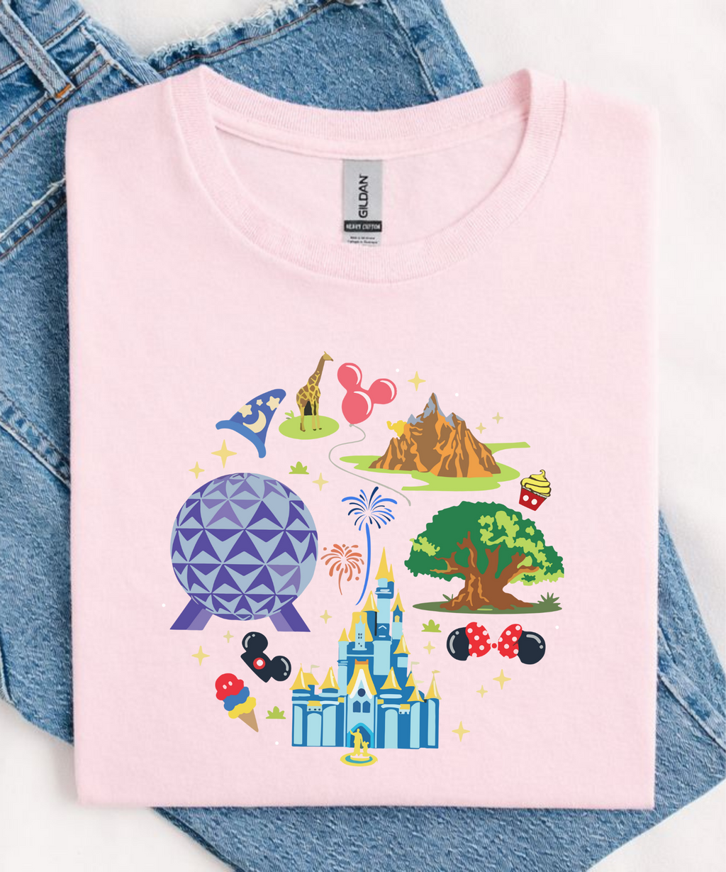 Park Day - Tshirt - Pink/White