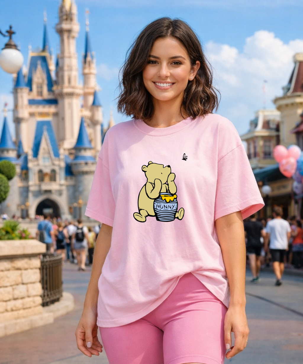 Hunny Bear - Tshirt/Sweatshirt - Pink/White
