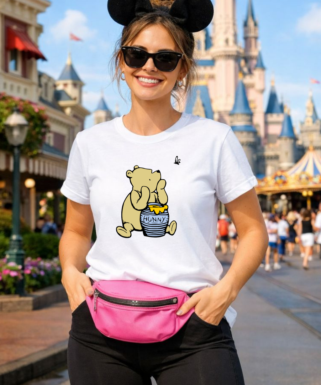 Hunny Bear - Tshirt/Sweatshirt - Pink/White