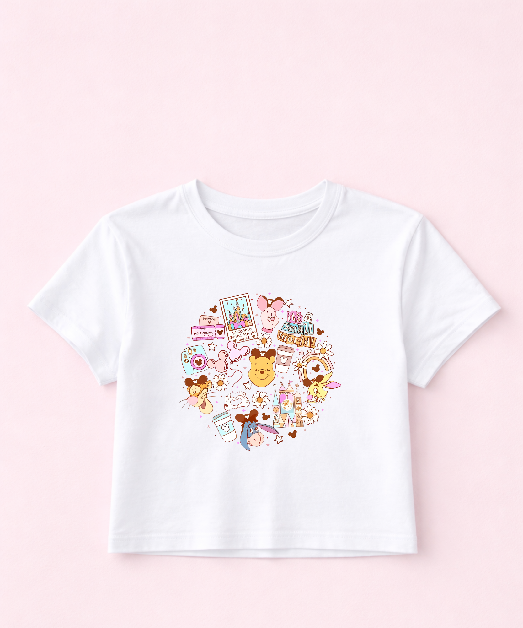 Small World Pooh & Friends Cropped Tee
