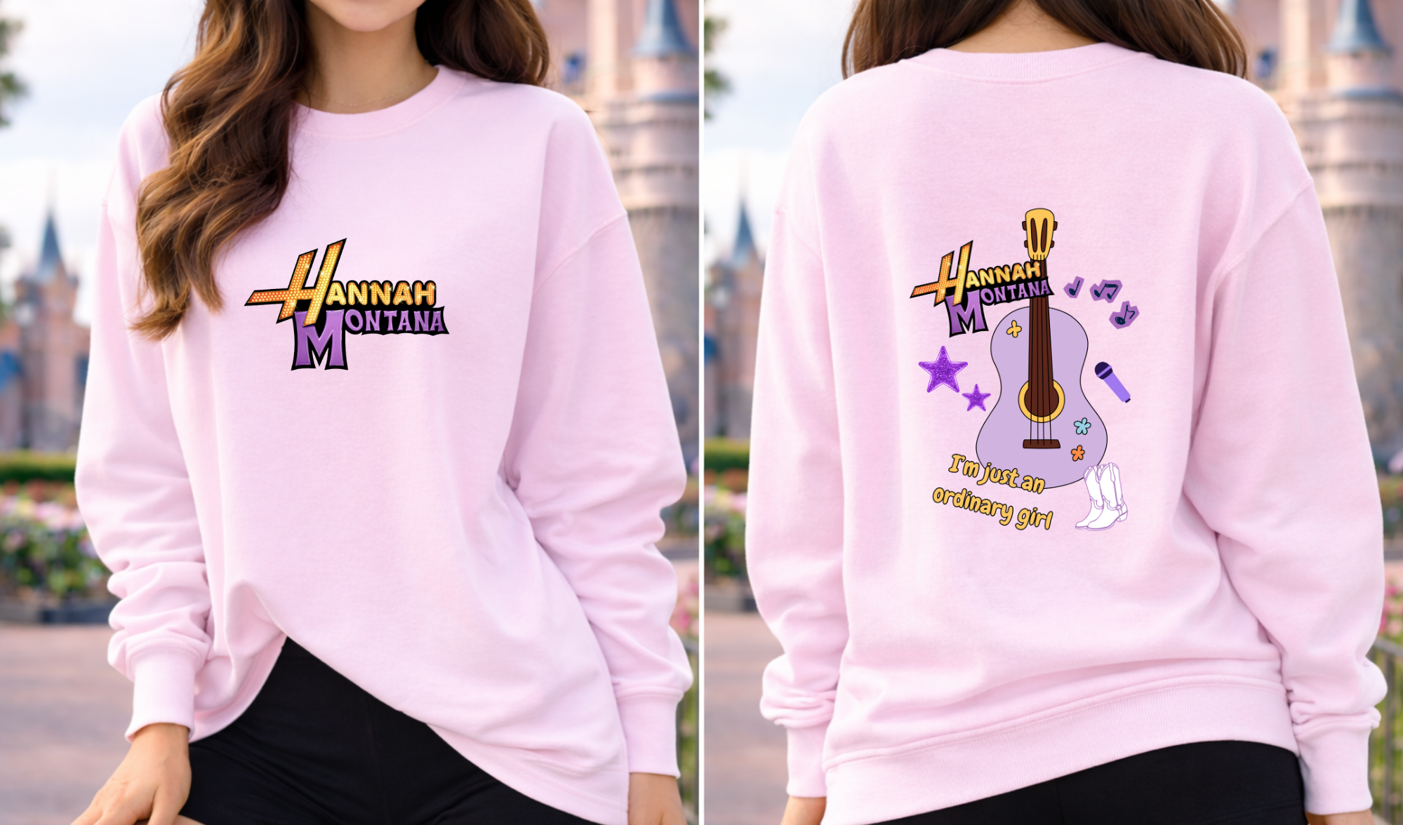 Hannah Montana Double Sided Tshirt/Sweatshirt - Pink