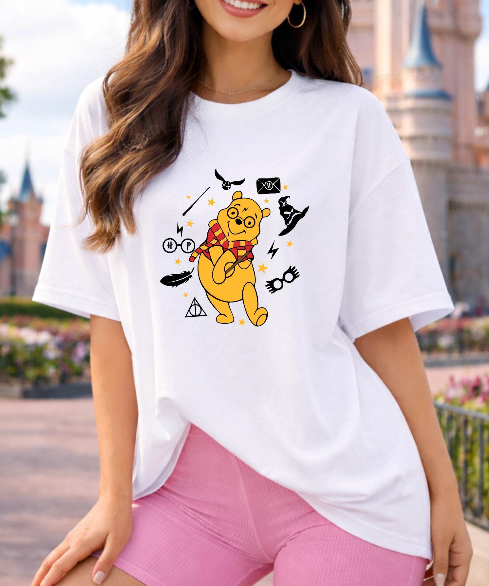 Pooh Potter Tshirt/Sweatshirt/Cropped Vest - White