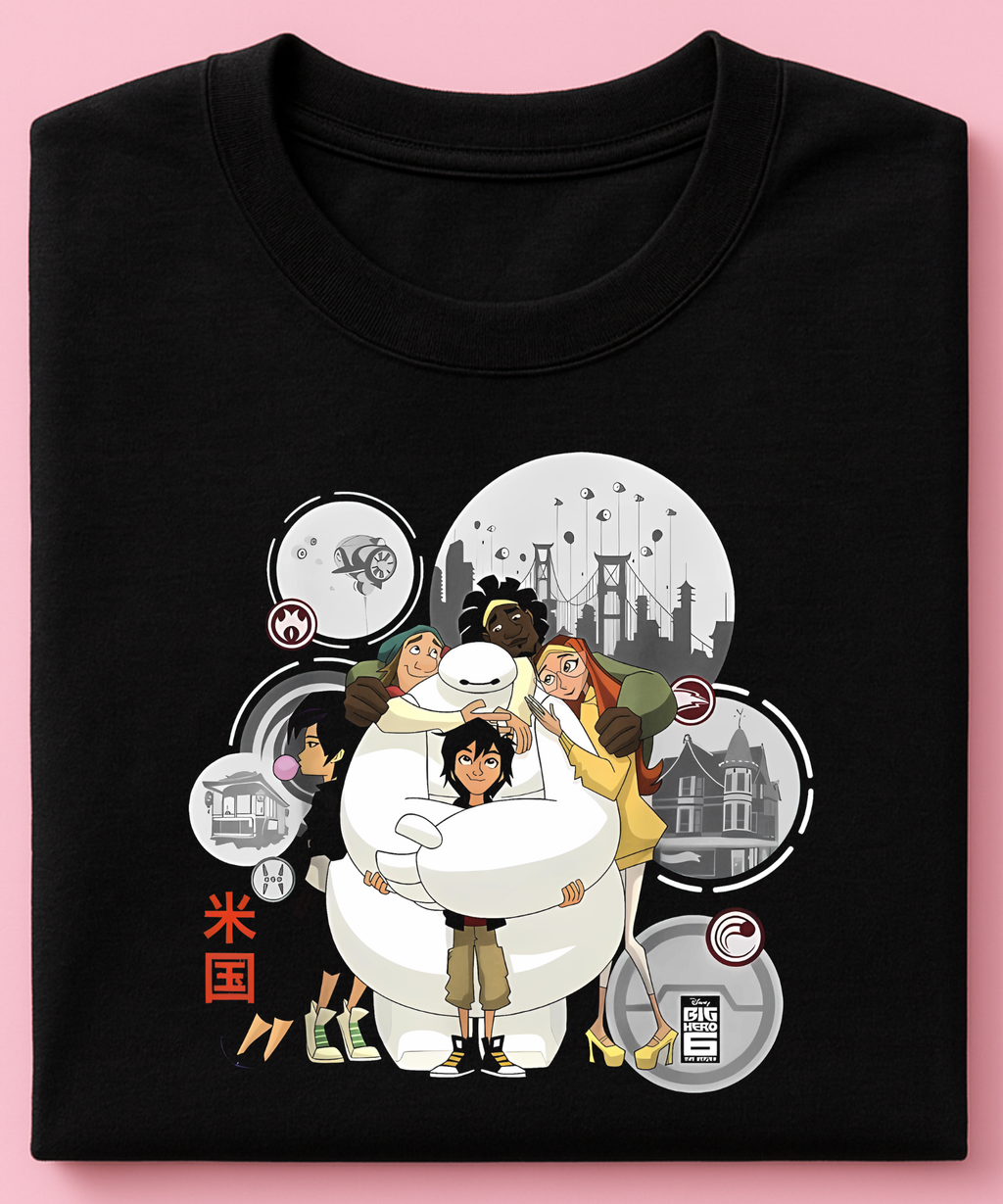 Big Hero 6 - Tshirt - Black