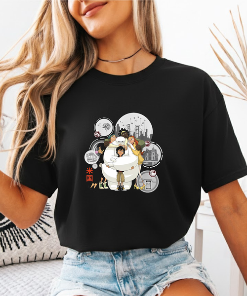 Big Hero 6 - Tshirt - Black