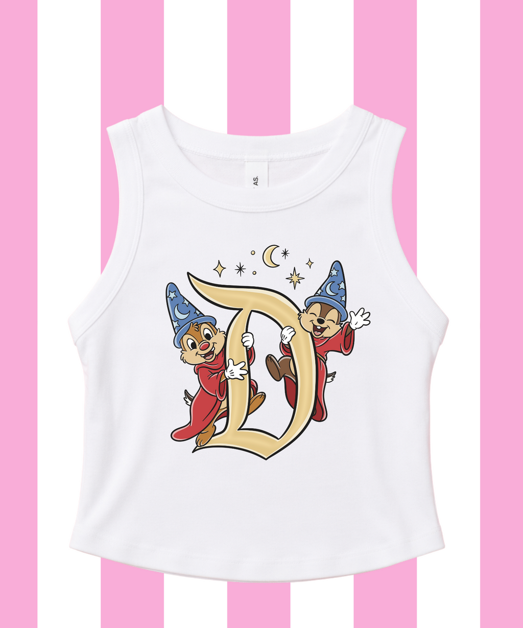 Chip & Dale Sorcerer - Cropped Tee/Cropped Vest