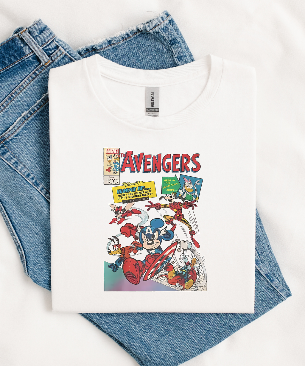 Avengers Mouse & Friends - Tshirt/Sweatshirt/Cropped Vest - White