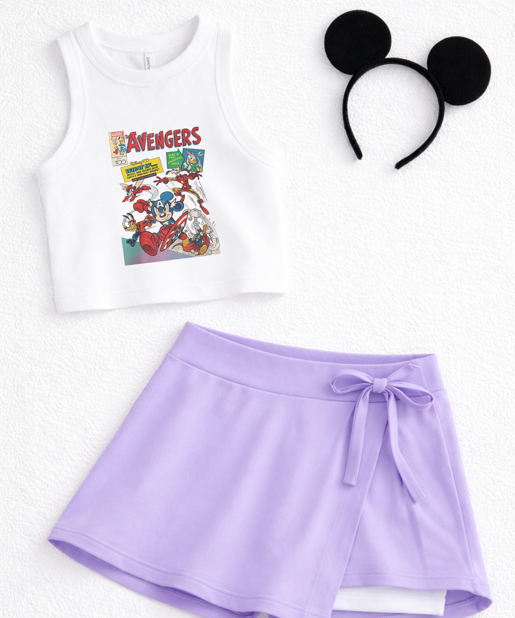 Avengers Mouse & Friends - Tshirt/Sweatshirt/Cropped Vest - White