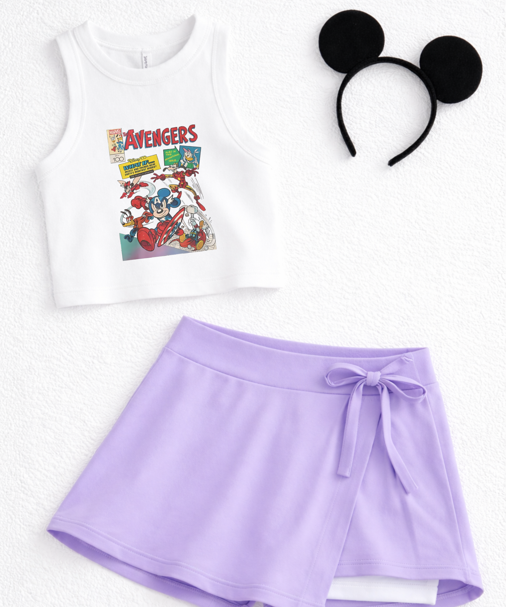 Avengers Mouse & Friends - Tshirt/Sweatshirt/Cropped Vest - White