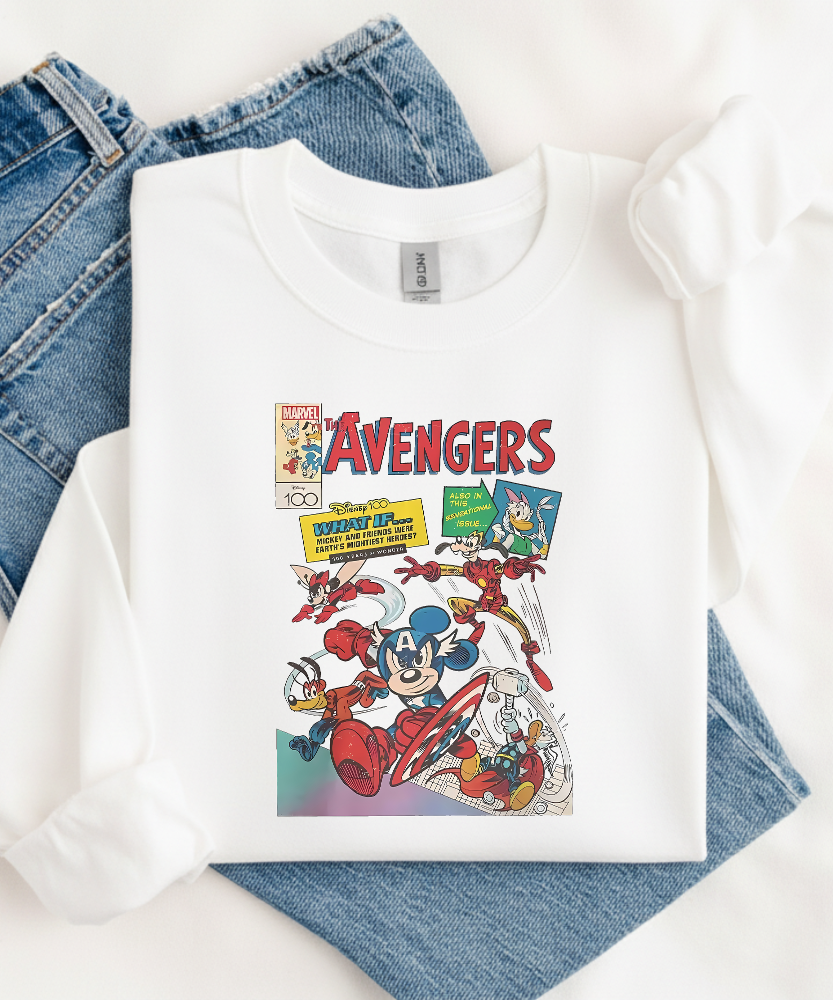 Avengers Mouse & Friends - Tshirt/Sweatshirt/Cropped Vest - White
