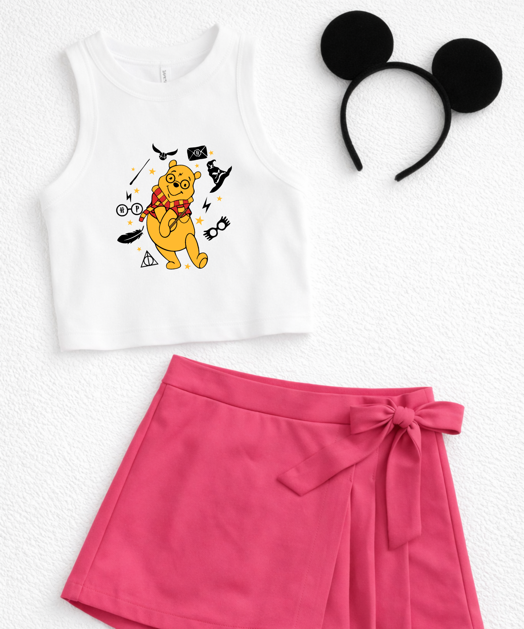 Pooh Potter Tshirt/Sweatshirt/Cropped Vest - White