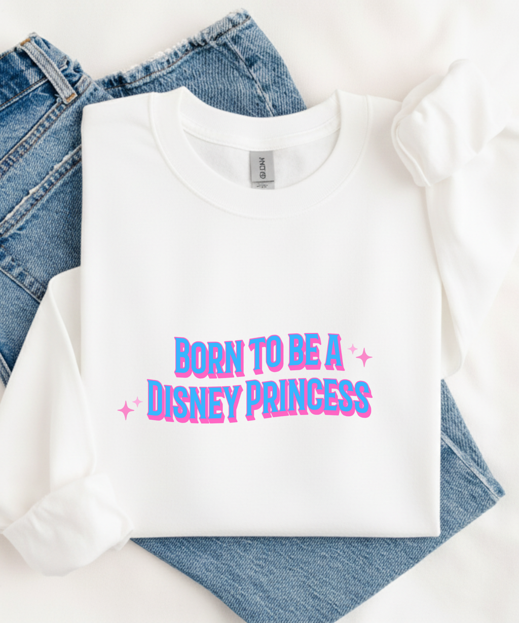 Born To Be A Princess Exclusive - Tshirt/Sweatshirt/Cropped Vest - White