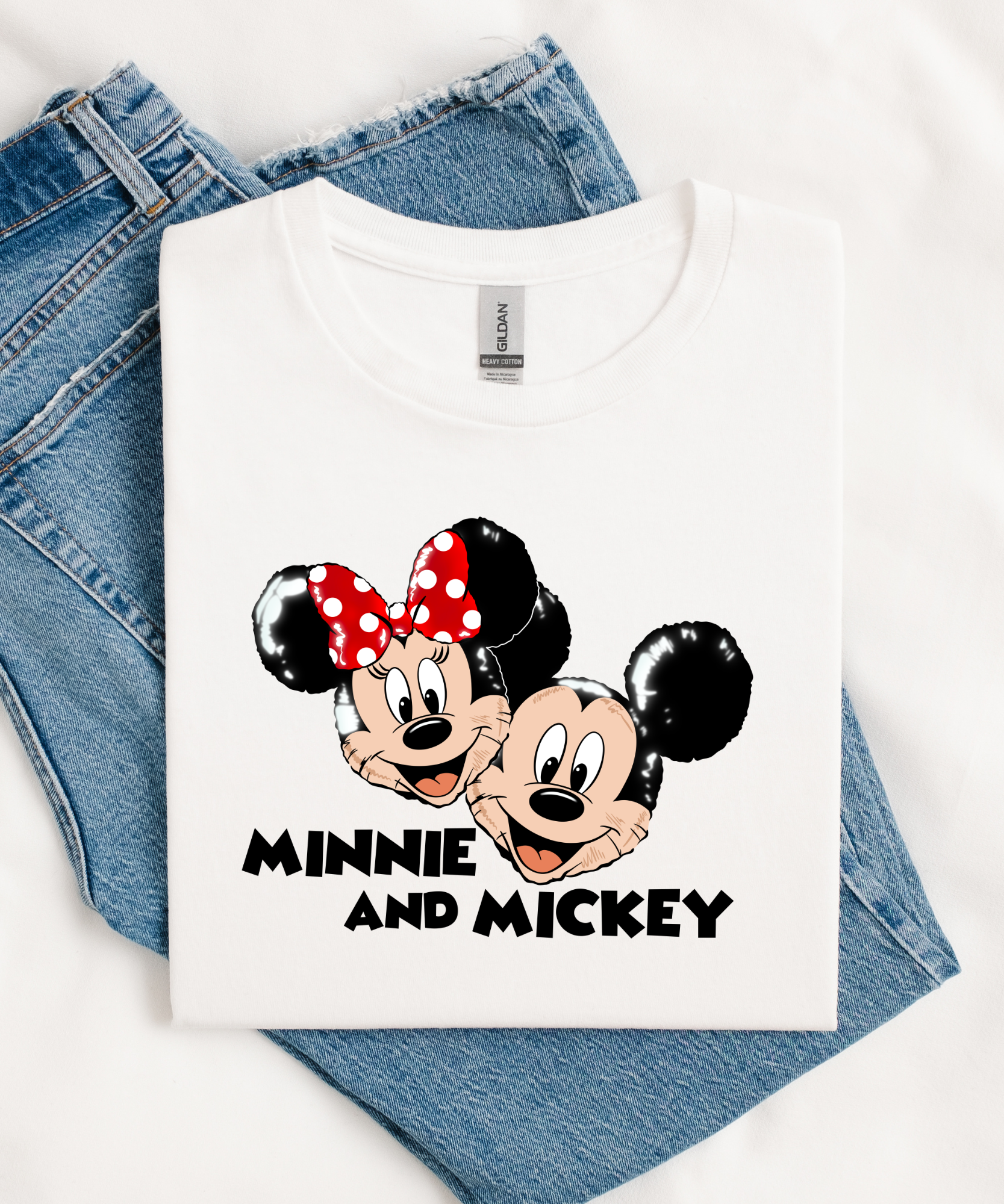 Minnie Mickey Balloons - White - Tshirt/Sweatshirt