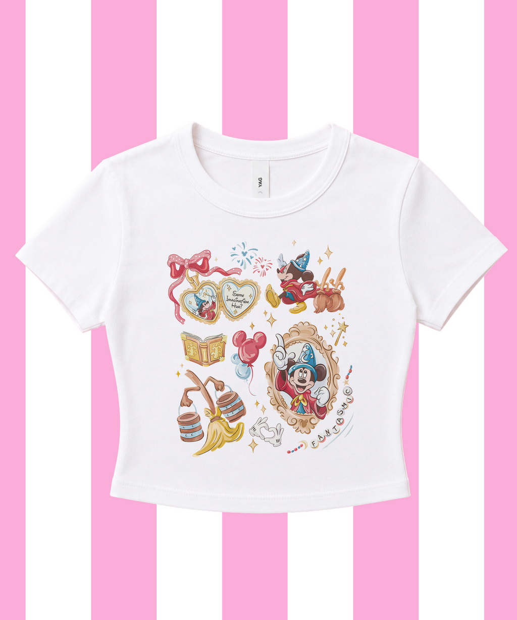 Fantasmic Coquette - Cropped Tee/Cropped Vest