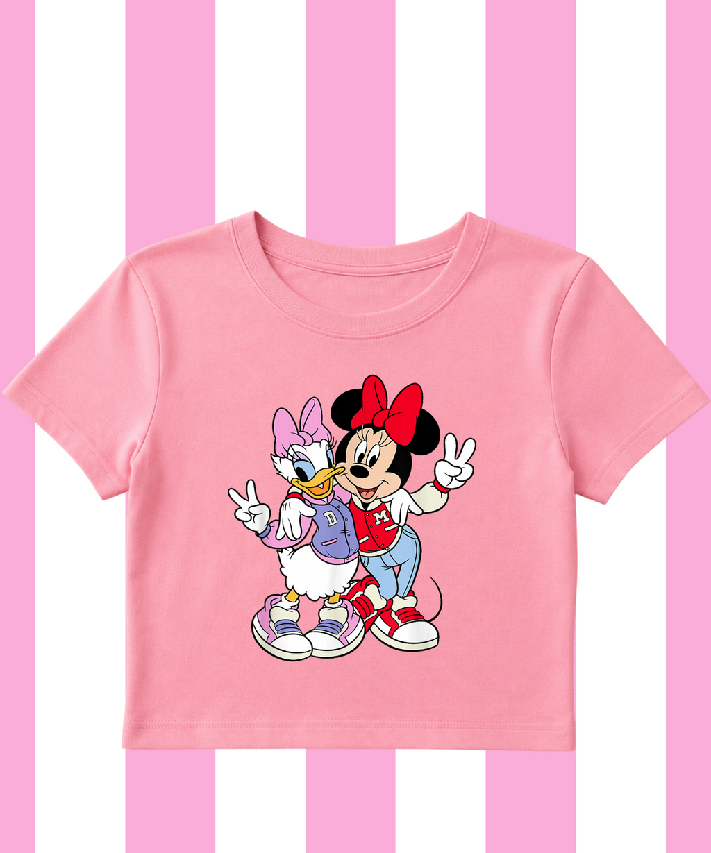 Minnie & Daisy - Cropped Tee/Cropped Vest