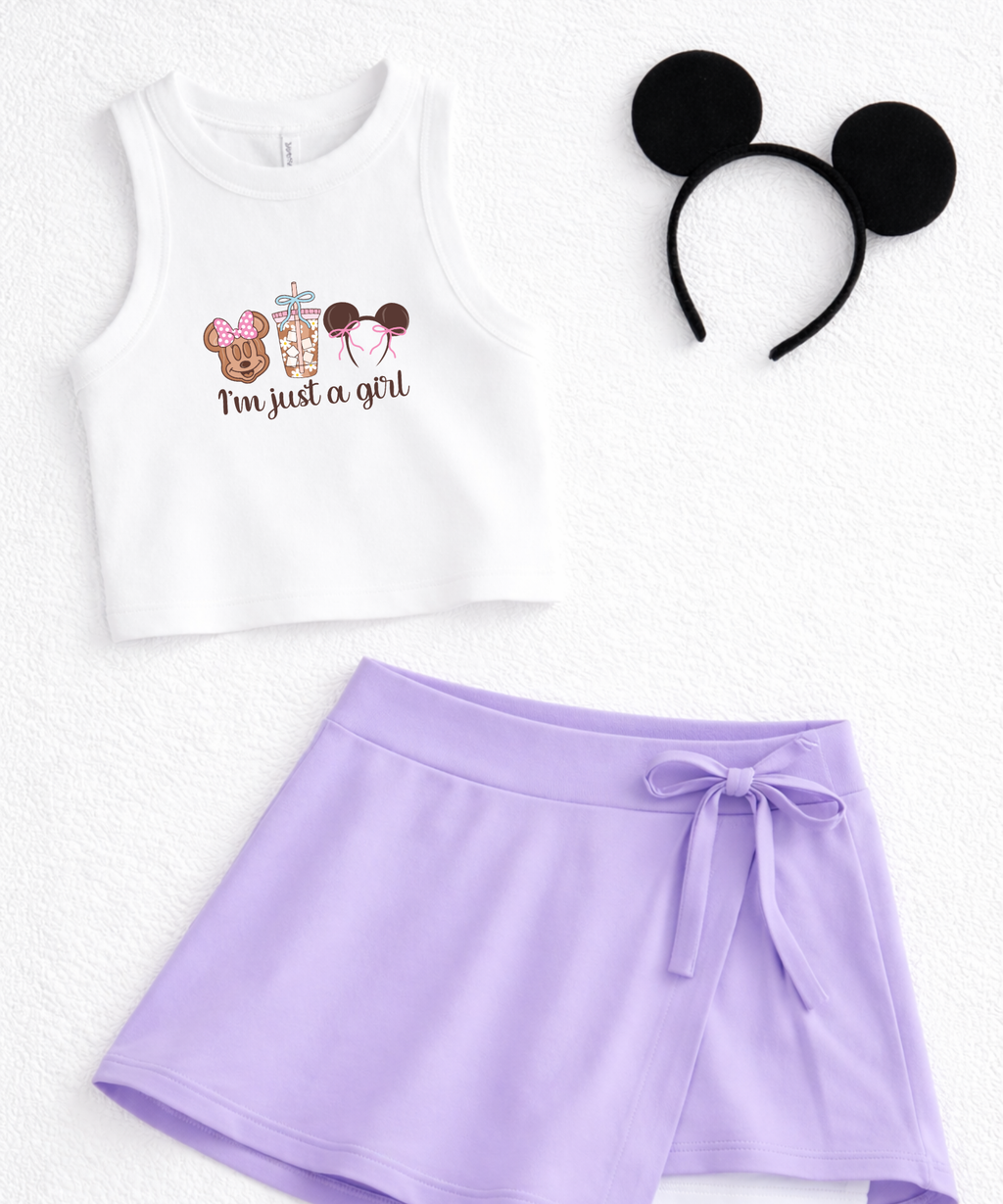 I’m Just A Girl Mouse - Cropped Tee/Vest