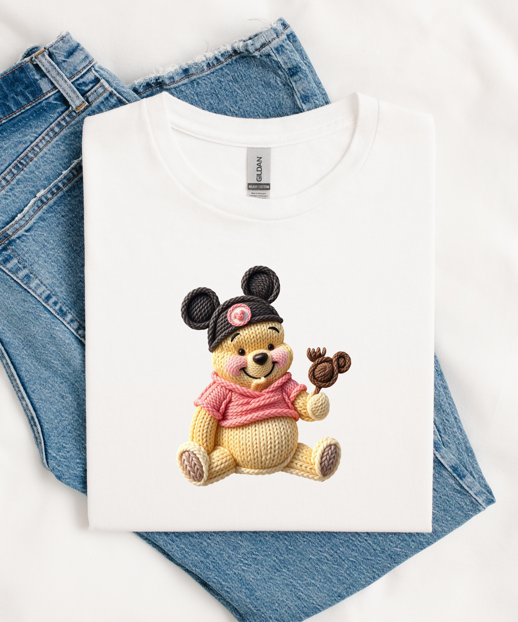 Pooh Snacks - Tshirt/Sweatshirt - White/Pink