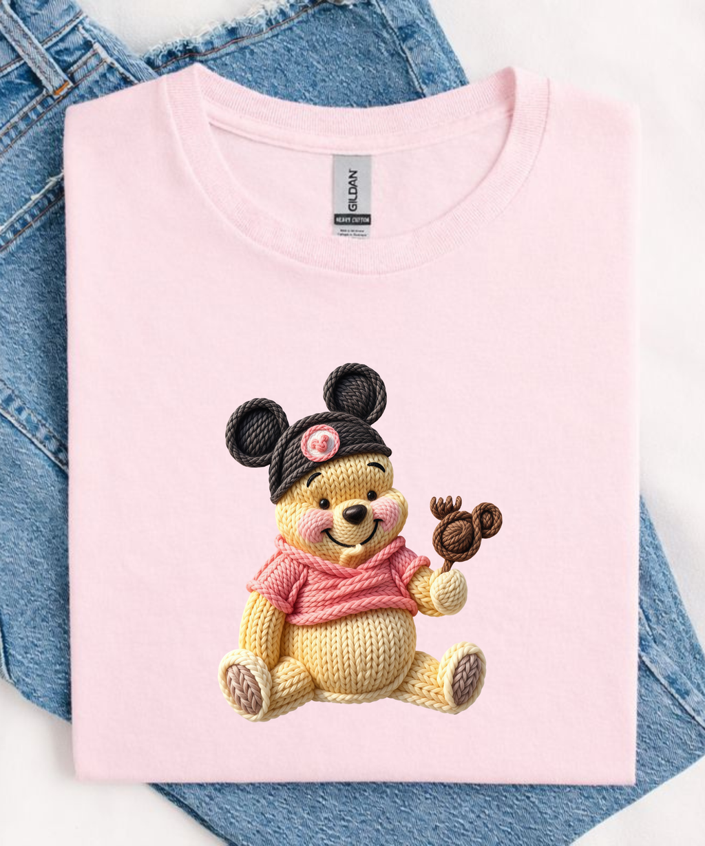 Pooh Snacks - Tshirt/Sweatshirt - White/Pink