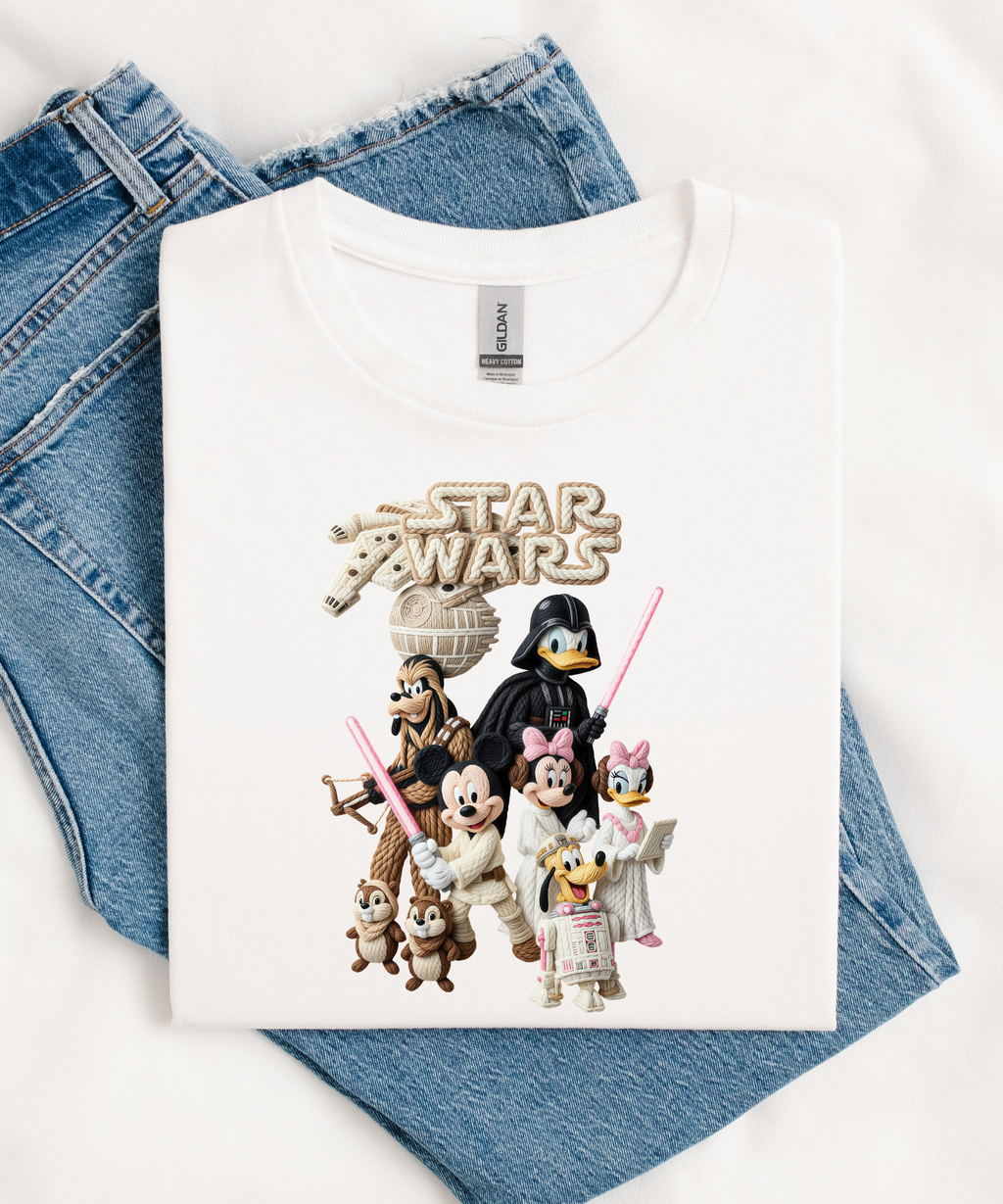 Star Wars Mouse & Friends - Tshirt/Sweatshirt - White/Pink