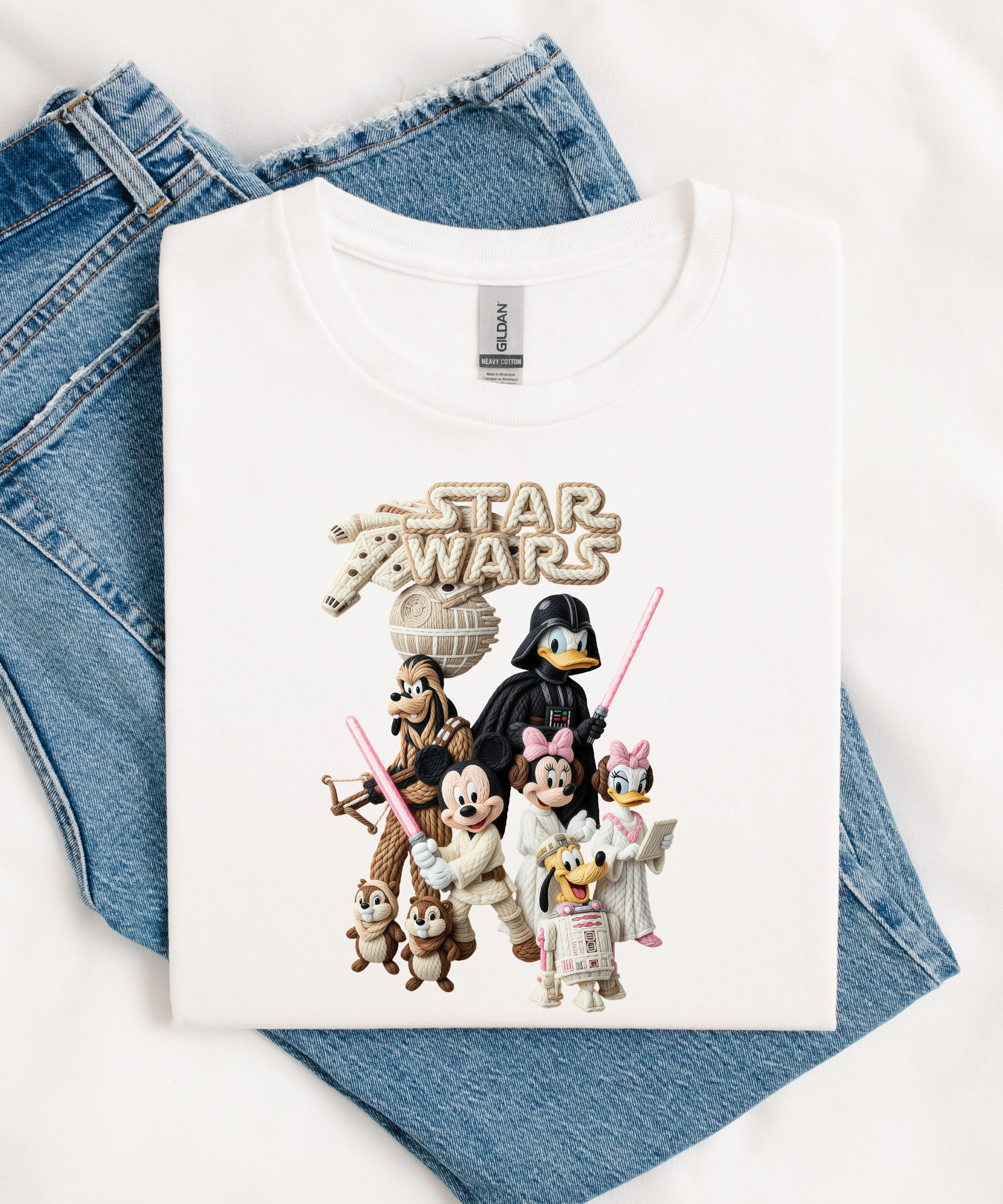 Star Wars Mouse & Friends - Tshirt/Sweatshirt - White/Pink