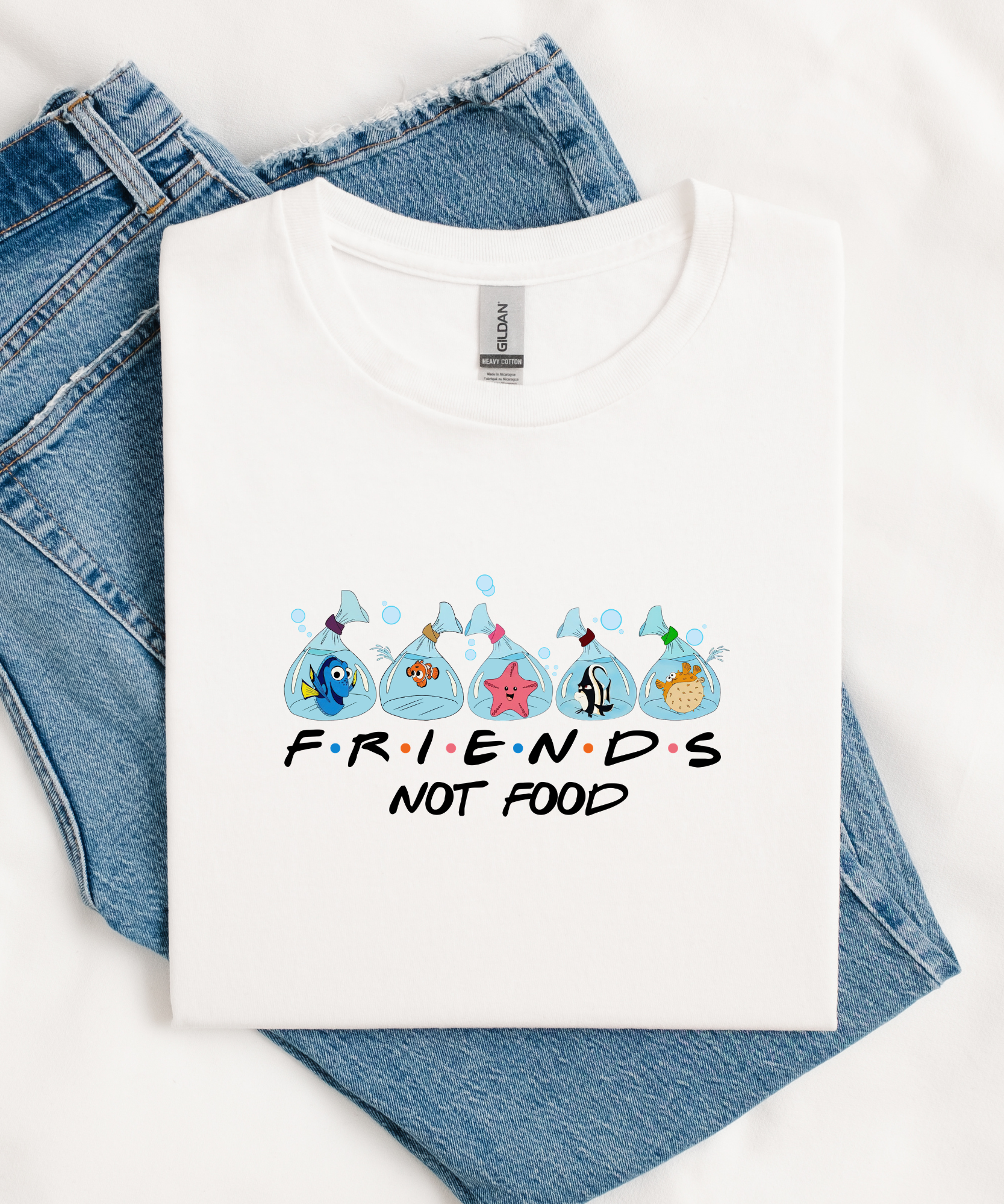 Friends Not Food - Tshirt - White
