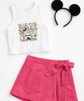 Force Be With You - Cropped Tee/Cropped Vest - White