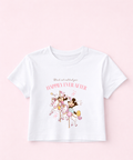 Reach Out Mouse Happily Ever After - Cropped Tee - White