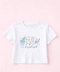 Just A Girl - Cropped Tee - White