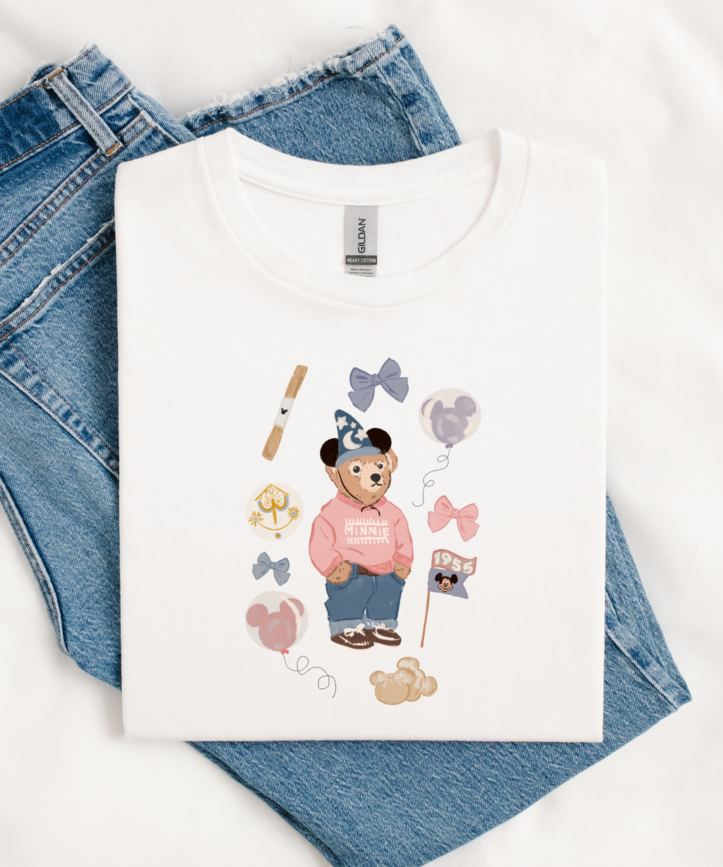 Minnie Bear - Tshirt/Sweatshirt - White/Blue