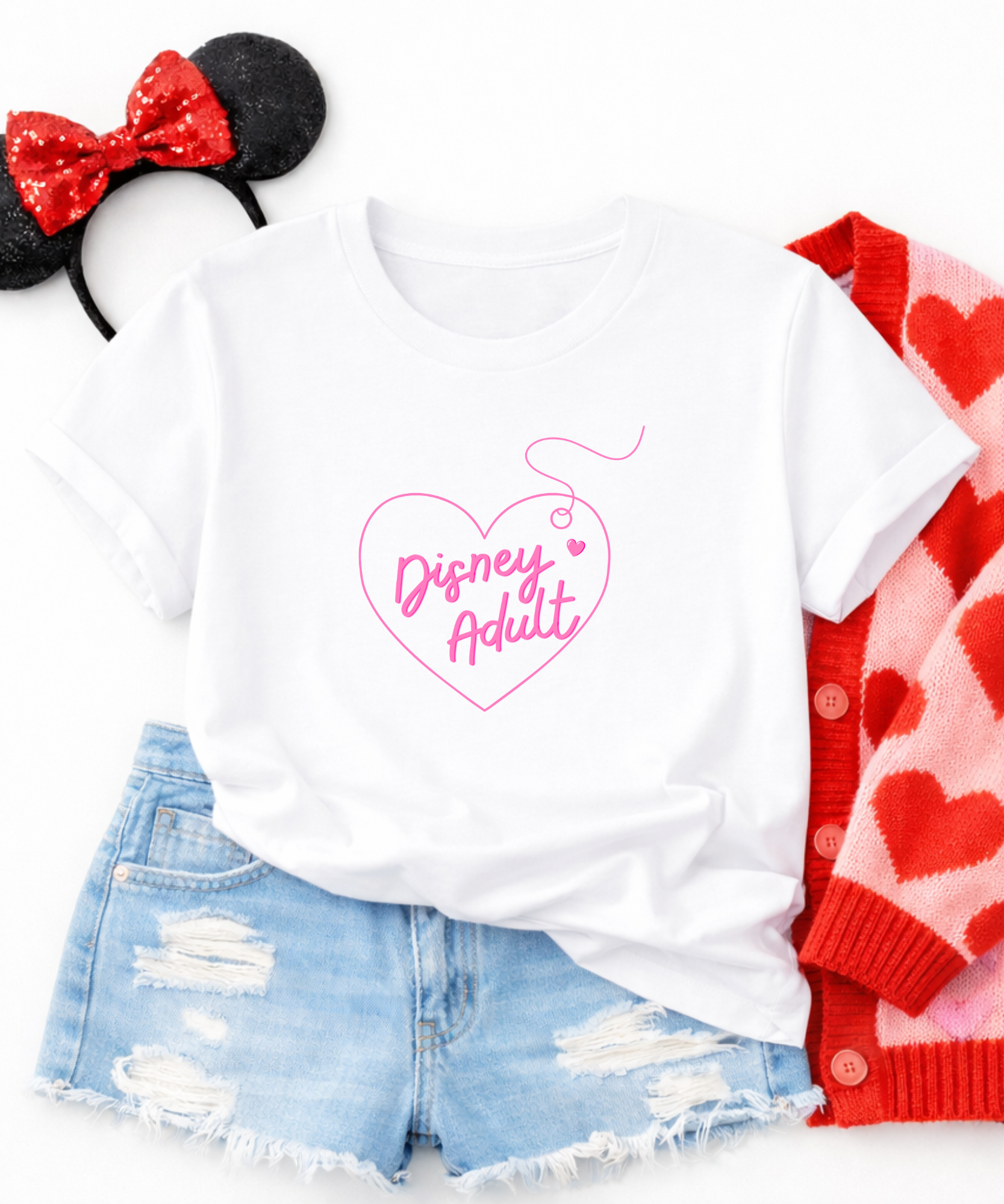 Disney Adult - Tshirt/Sweatshirt - White/Pink