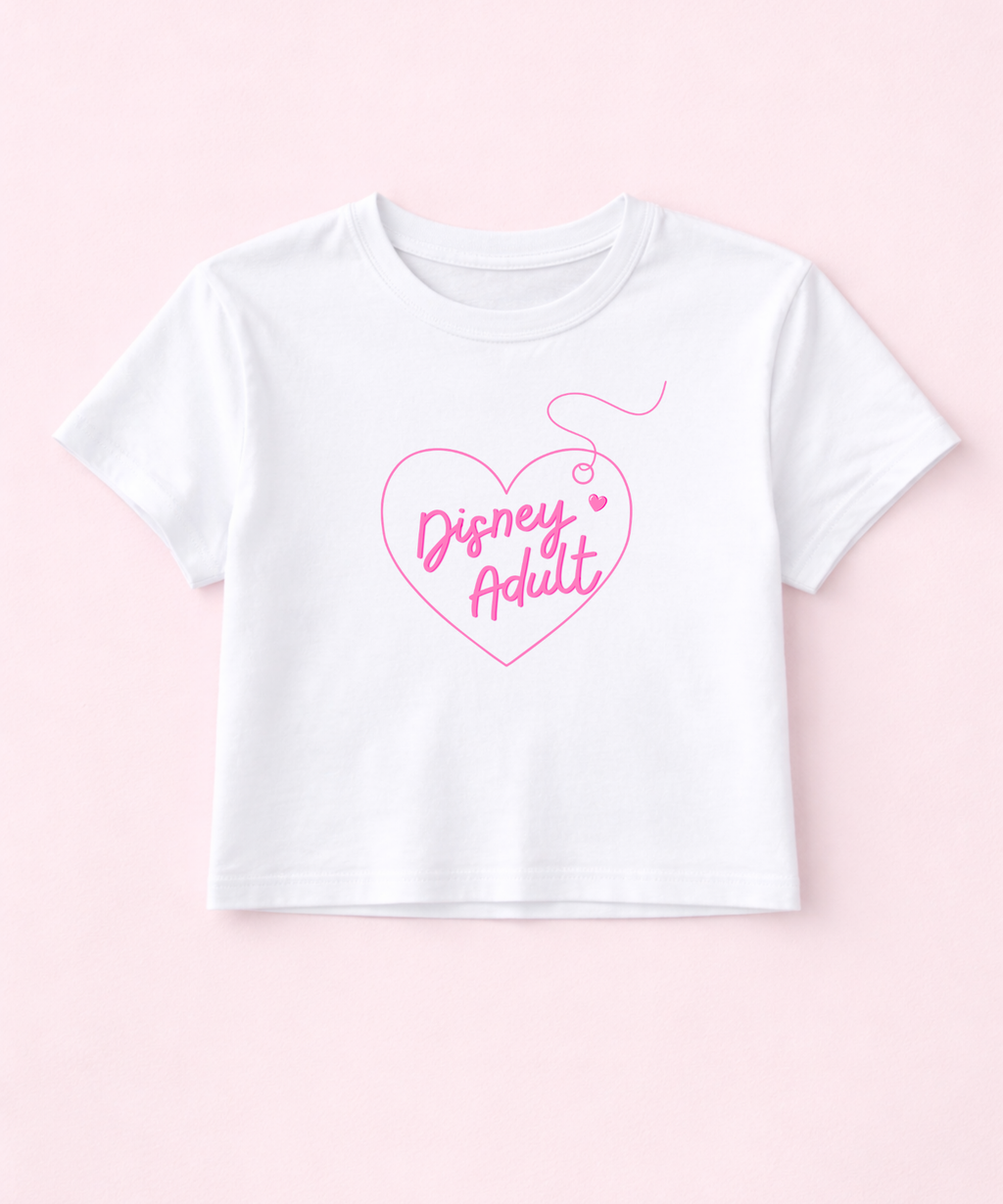 Disney Adult - Cropped Tee/Cropped Vest - White