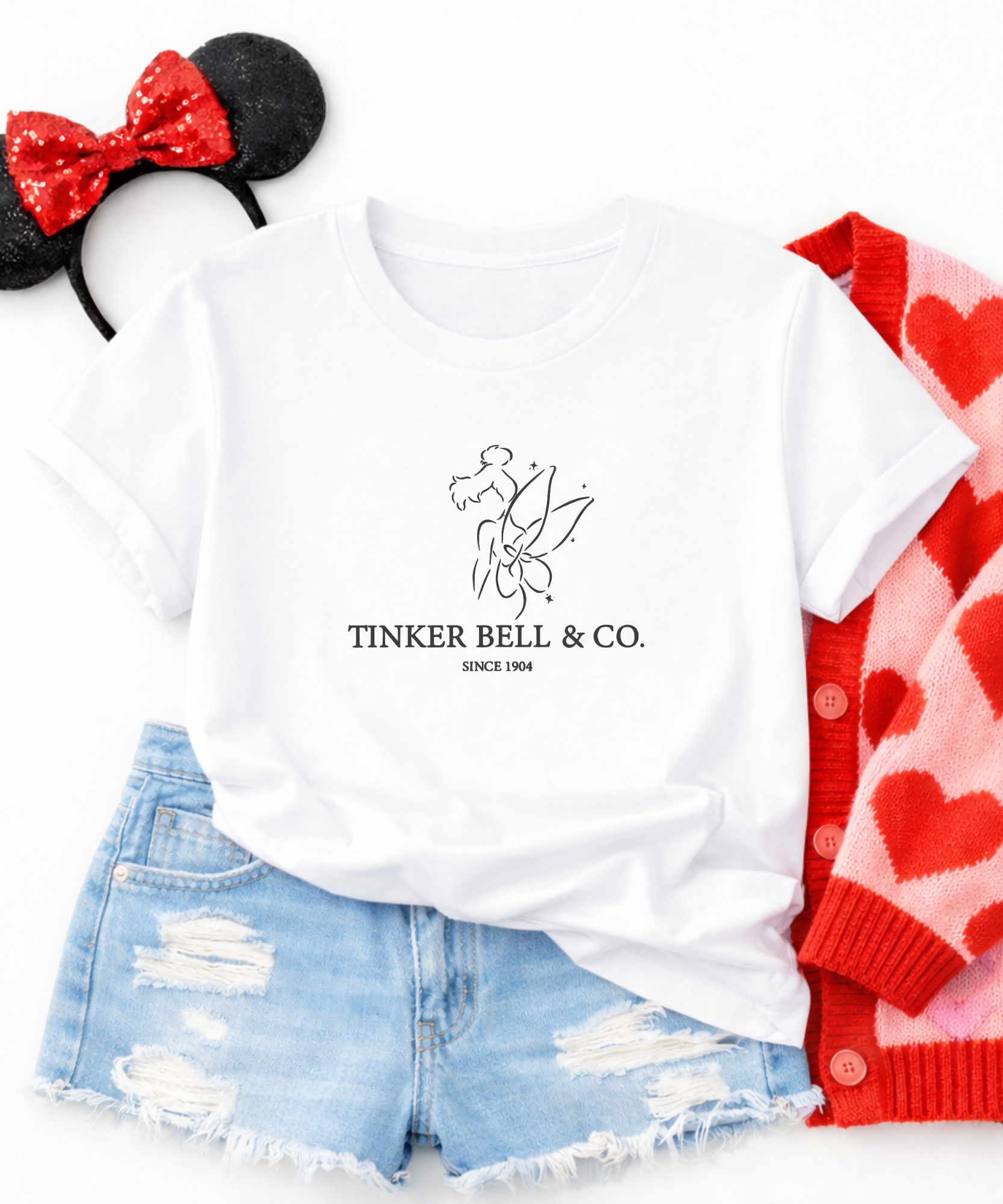 Tinkerbell & Co - Tshirt - White/Pink
