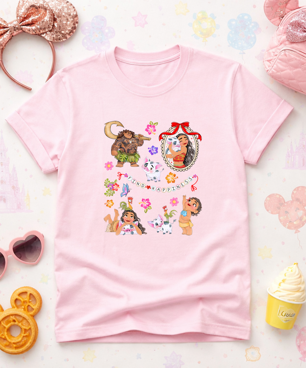 Find Happiness - Tshirt/Sweatshirt - Pink/White